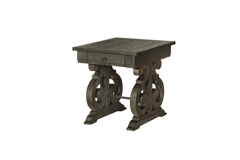 Magnussen Furniture Bellamy Rectangular End Table in Deep Weathered Pine