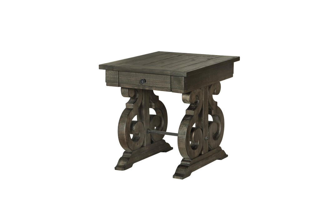 Magnussen Furniture Bellamy Rectangular End Table in Deep Weathered Pine