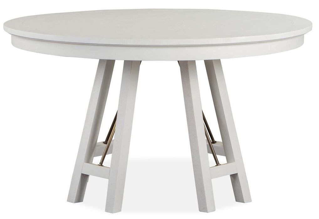 Magnussen Furniture Heron Cove Round Dining Table in Chalk White