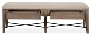 Magnussen Furniture Paxton Place Bench w/ Upholstered Seat in Dovetail Grey - Furniture City (CA)l