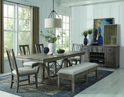 Magnussen Furniture Paxton Place Bench w/ Upholstered Seat in Dovetail Grey - Furniture City (CA)l