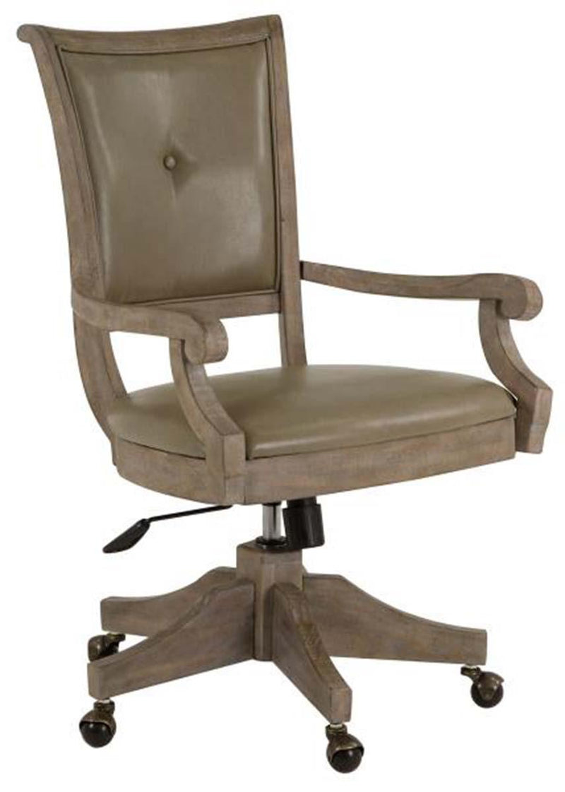Magnussen Lancaster Fully Upholstered Swivel Chair in Dove Tail Grey