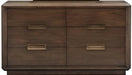 Magnussen Furniture Nouvel 6 Drawer Double Dresser in Russet image
