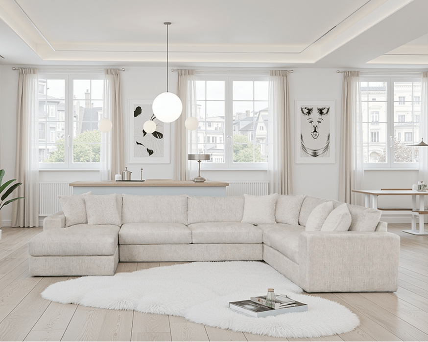 Adonis 3 pc sectional with chaise lounge