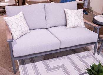 Ocean Beach Outdoor Loveseat with Cushion - Furniture City (CA)l