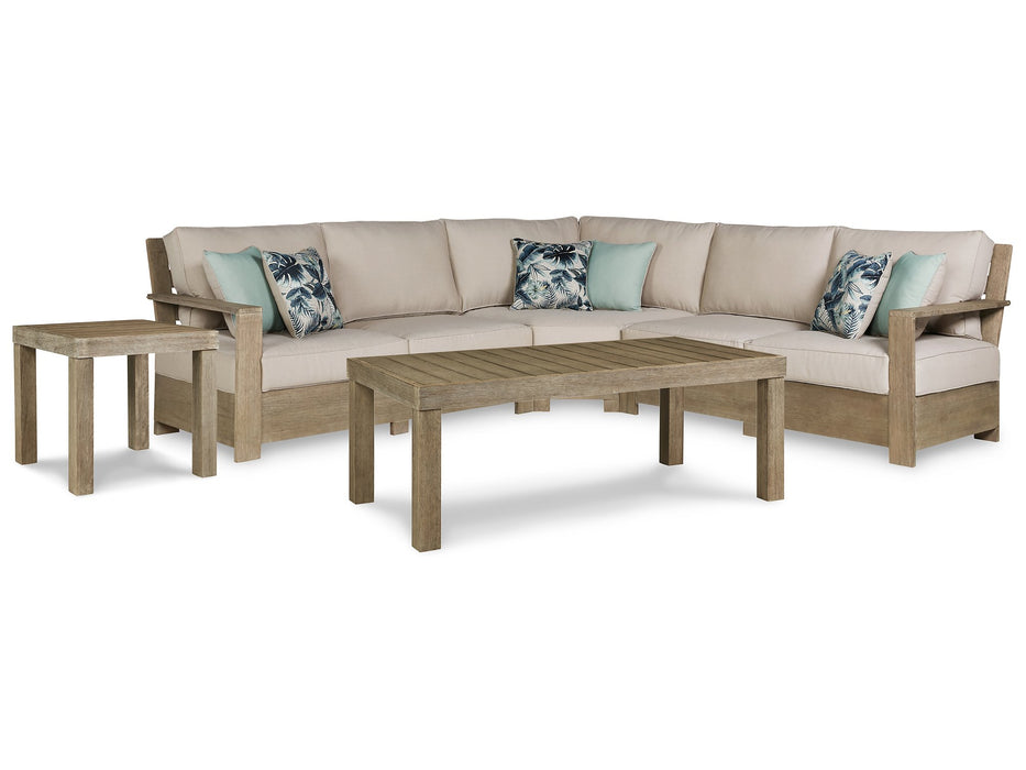 Silo Point Outdoor Sectional Set with Coffee and End Table