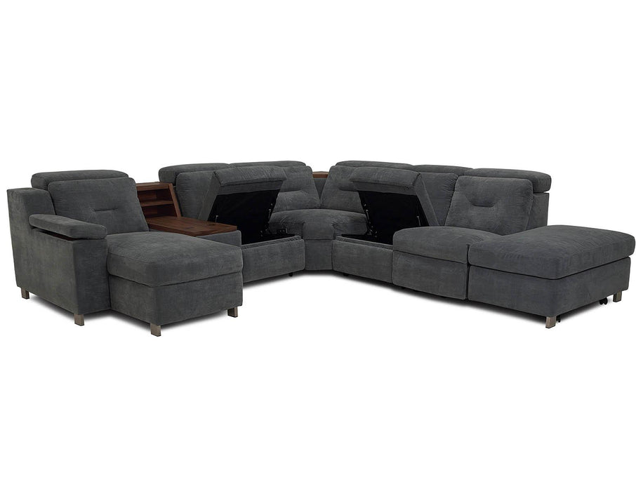 Palliser Apex 7pc Reclining Sectional with Left Hand Facing Storage Chaise