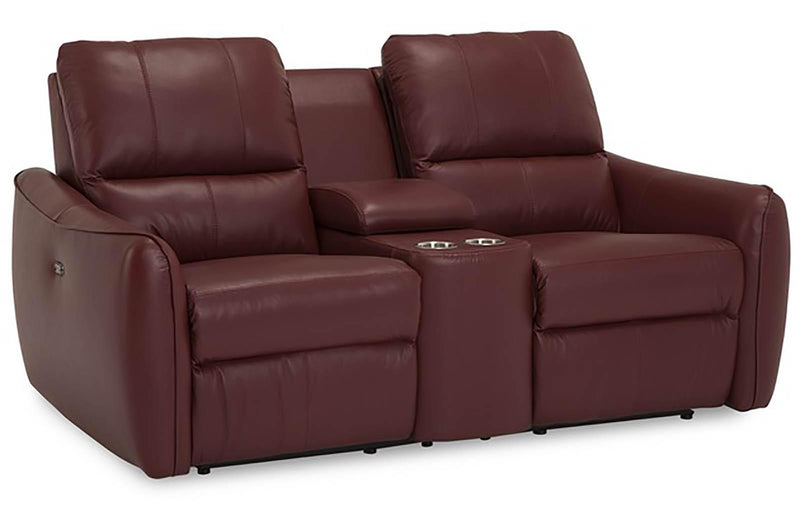 Palliser Arlo Console Loveseat with Cupholder