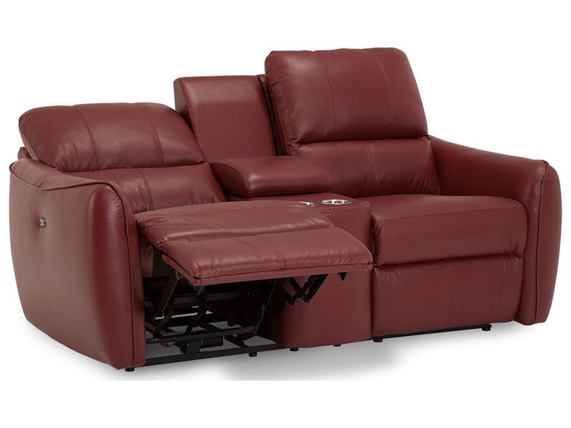 Palliser Arlo Power Console Loveseat with Cupholder
