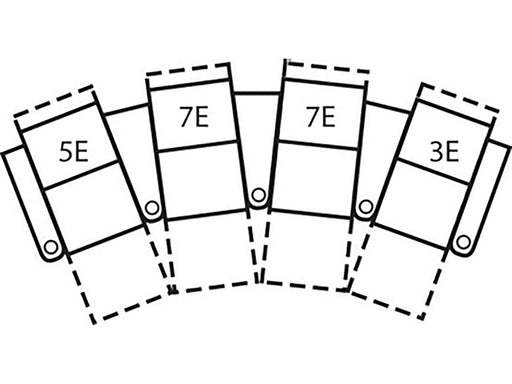 Palliser Elite 4 Seats Curved Left Hand Facing Manual Recliner Sectional image