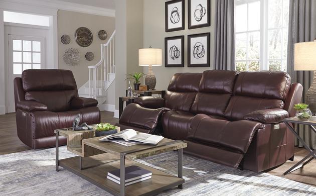 Palliser Furniture Kenaston Power Sofa Recliner w/ Power Headrest & Lumbar