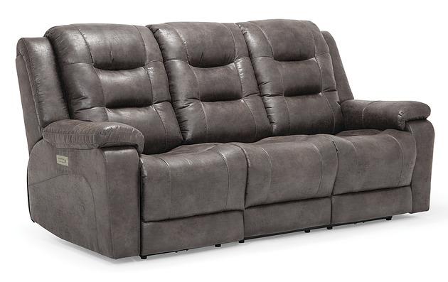 Palliser Furniture Leighton Leather Sofa Power Recliner w/ Power Headrest