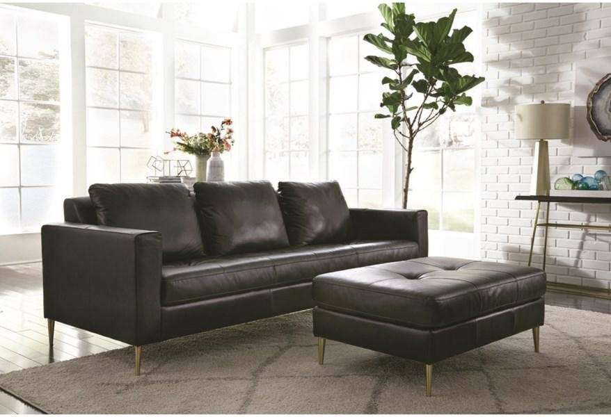 Palliser Furniture Sherbrook Leather Rectangular Ottoman