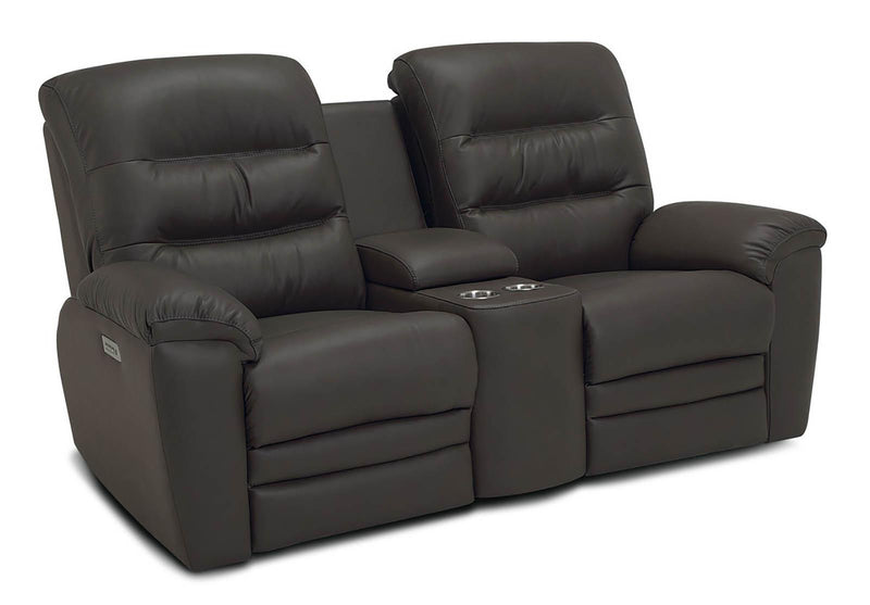 Palliser Keiran Console Loveseat Power Recliner with Headrest & Lumbar