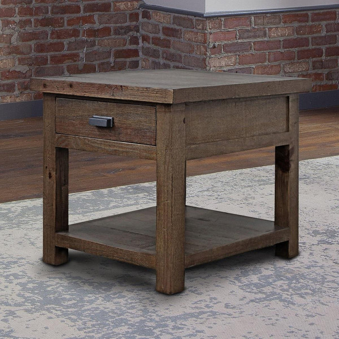 Parker House Lapaz End Table in Rustic Worn Pine