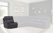 Parker House Mason LAF Chair Recliner Power with USB and Power Headrest in Charcoal - Furniture City (CA)l