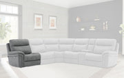 Parker House Mason LAF Chair Recliner Power with USB and Power Headrest in Carbon - Furniture City (CA)l
