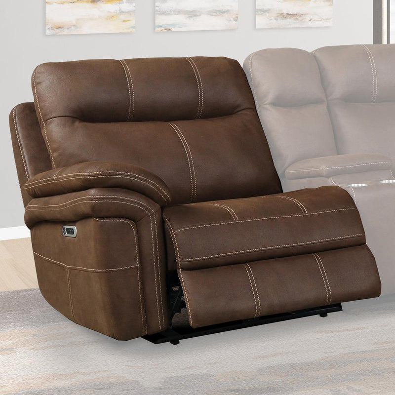 Parker House Mason Power Left Arm Facing Recliner in Dark Kahlua - Furniture City (CA)l