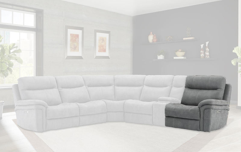 Parker House Mason RAF Chair Recliner Power with USB and Power Headrest in Carbon - Furniture City (CA)l