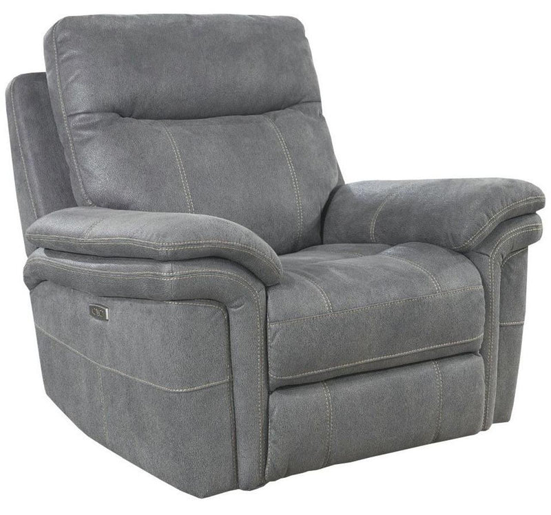 Parker House Mason Recliner Power with USB Charging Port and Power Hradrest in Carbon - Furniture City (CA)l