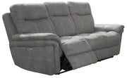 Parker House Mason Sofa Dual Reclining Power with USB Charging Port and Power Headrest in Carbon - Furniture City (CA)l