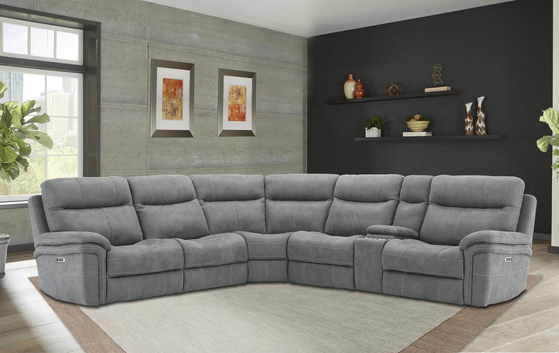 Parker House Mason LAF Chair Recliner Power with USB and Power Headrest in Carbon - Furniture City (CA)l