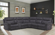 Parker House Mason LAF Chair Recliner Power with USB and Power Headrest in Charcoal - Furniture City (CA)l