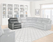 Parker House Parthenon LAF Chair Recliner Power with USB and Power Headrest in Titanium - Furniture City (CA)l