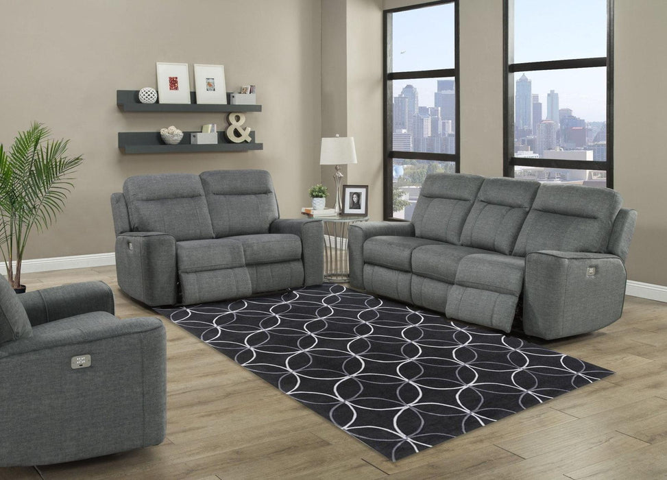Parker House Parthenon Sofa Dual Power with USB and Power Headrest in Titanium - Furniture City (CA)l