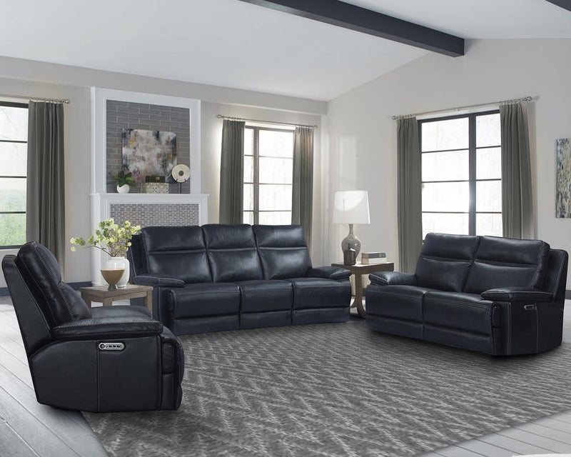 Parker House Paxton Power Sofa in Navy - Furniture City (CA)l