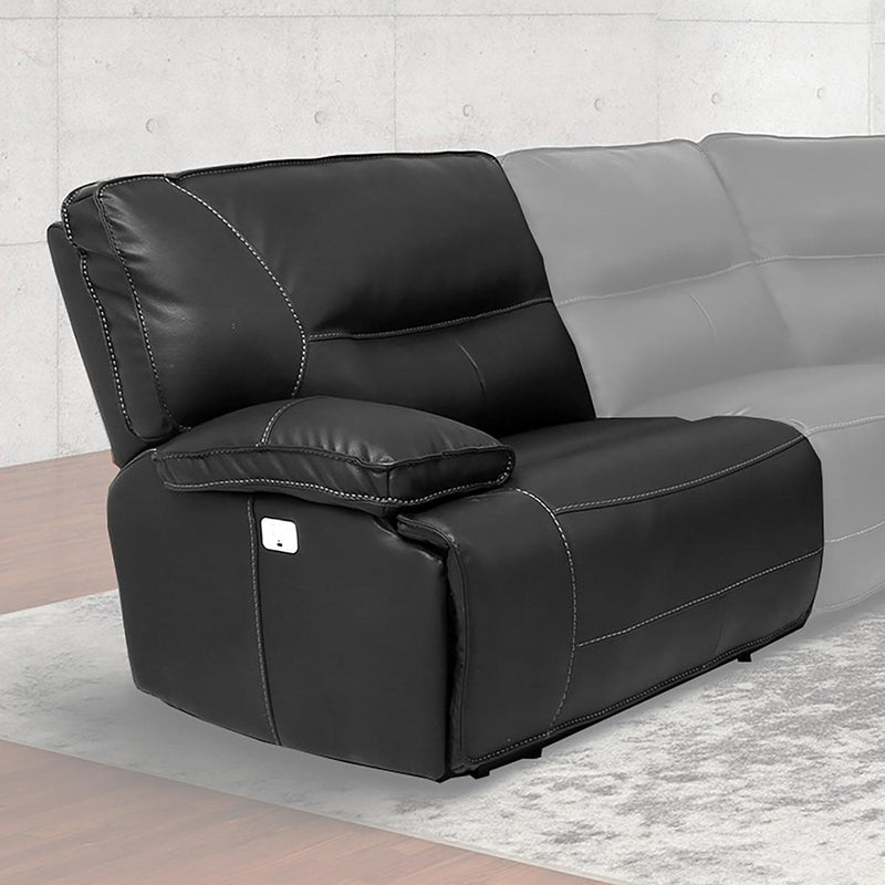 Parker House Spartacus Power Left Arm Facing Recliner in Black - Furniture City (CA)l