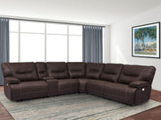 Parker House Spartacus Storage Console with USB Pop UP in Chocolate - Furniture City (CA)l