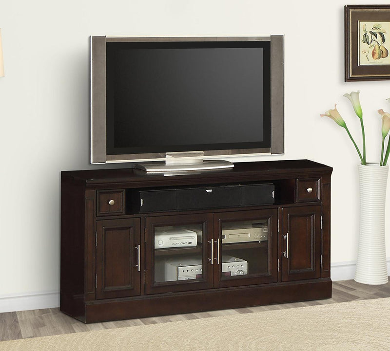 Parker House Stanford 60 in. TV Console in Light Vintage Sherry - Furniture City (CA)l