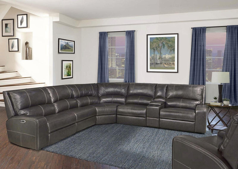 Parker House Swift Straight Console w/ USB in Twilight - Furniture City (CA)l