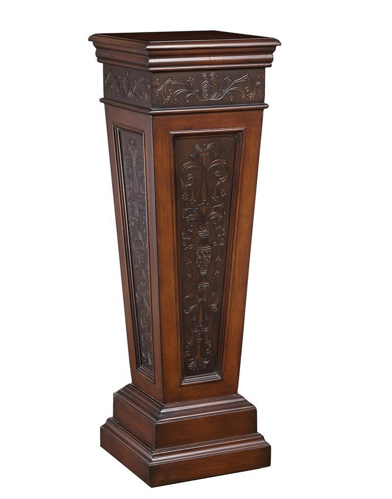 Pulaski Faux Metal Inlay Accent Pedestal - Furniture City (CA)l