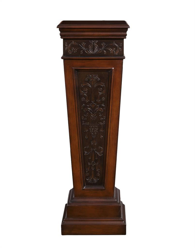 Pulaski Faux Metal Inlay Accent Pedestal - Furniture City (CA)l