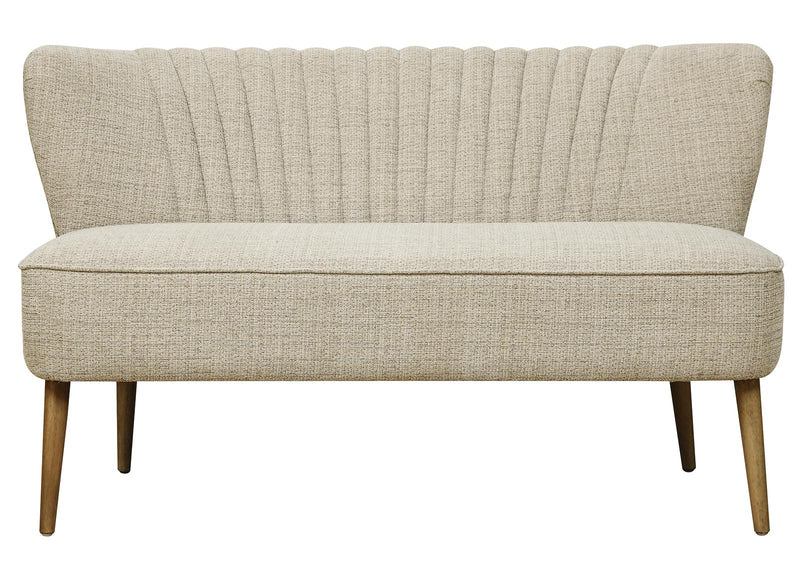 Pulaski ACH Vertically Channeled Settee in White - Furniture City (CA)l