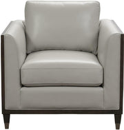 Pulaski Addison Leather Chair in Light Grey - Furniture City (CA)l