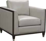 Pulaski Addison Leather Chair in Light Grey - Furniture City (CA)l