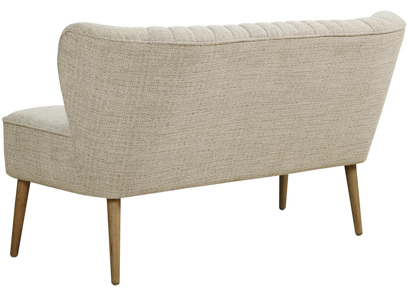 Pulaski ACH Vertically Channeled Settee in White - Furniture City (CA)l