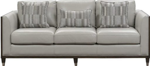 Pulaski Addison Leather Sofa in Light Grey image