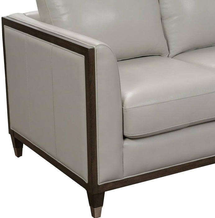 Pulaski Addison Leather Sofa in Light Grey - Furniture City (CA)l