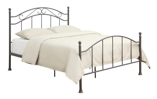 Pulaski All-in-One Brown "Scroll" Metal Queen Bed image