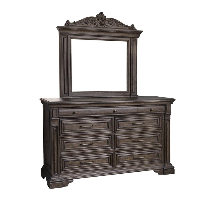 Pulaski Bedford Heights Mirror in Estate Brown