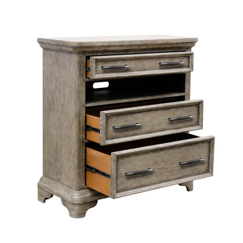 Pulaski Bristol Drawer Media Chest in Elm Brown - Furniture City (CA)l