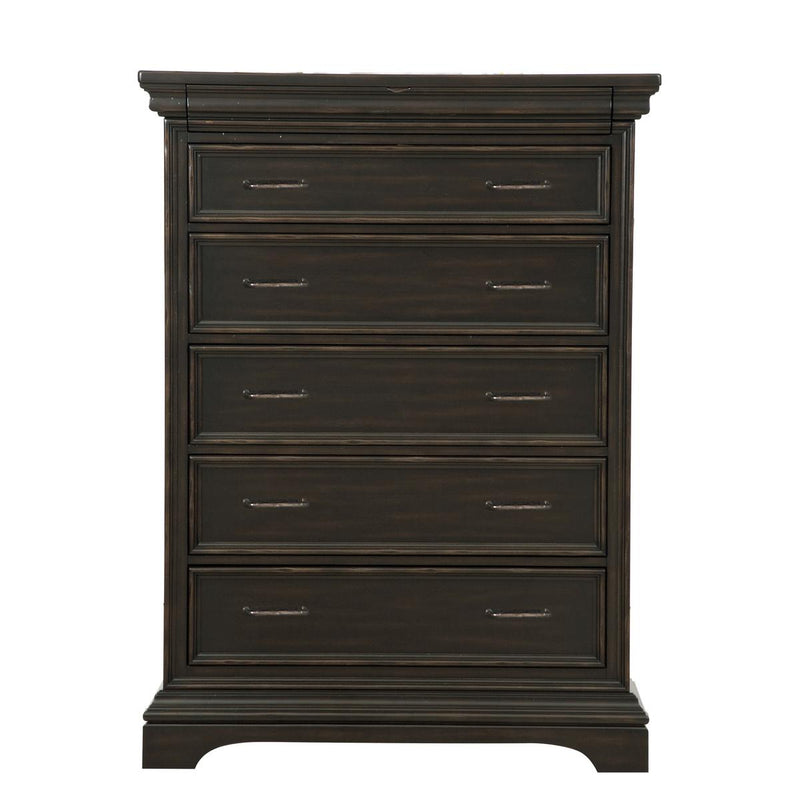 Pulaski Caldwell Drawer Chest in Dark Wood - Furniture City (CA)l