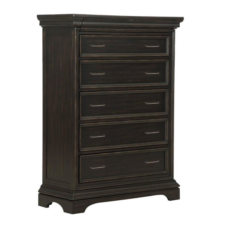 Pulaski Caldwell Drawer Chest in Dark Wood - Furniture City (CA)l