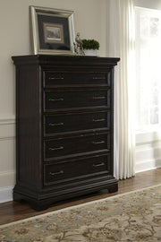 Pulaski Caldwell Drawer Chest in Dark Wood - Furniture City (CA)l