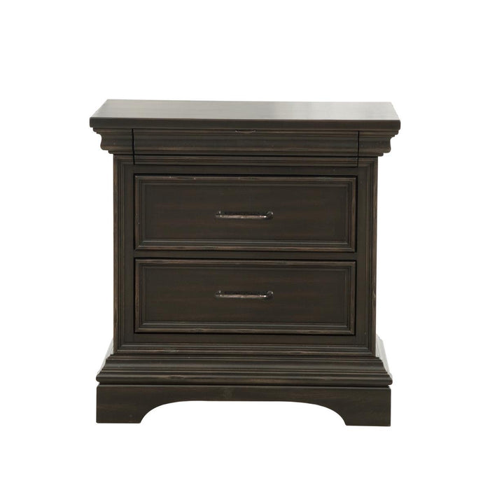 Pulaski Caldwell Nightstand in Dark Wood
