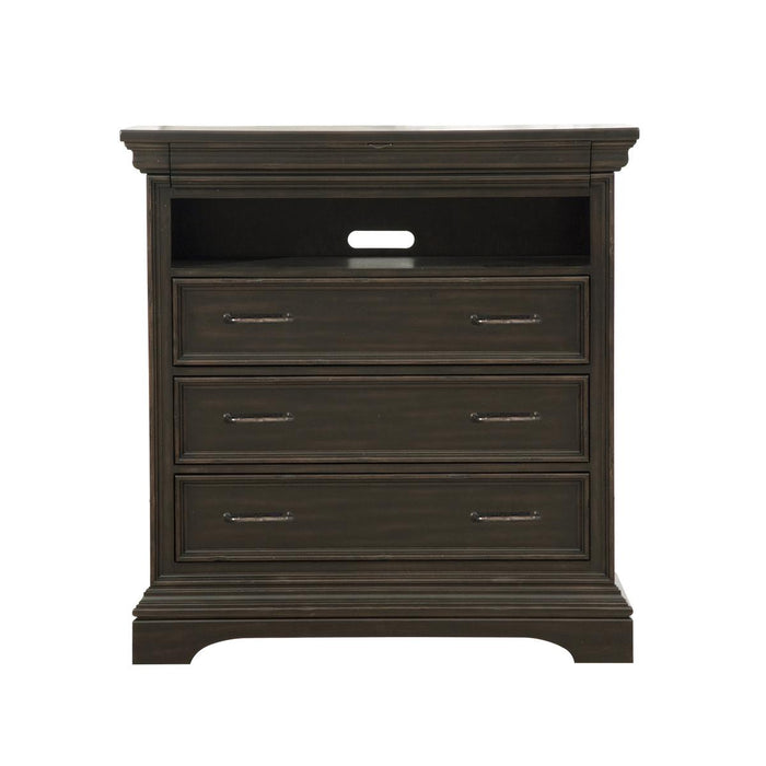 Pulaski Caldwell Media Chest in Dark Wood